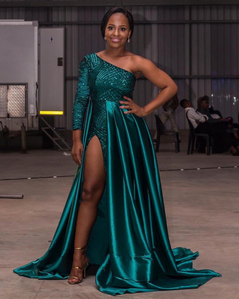 Evening Gowns Maxi Dresses For Wedding Party Green Sequin Prom