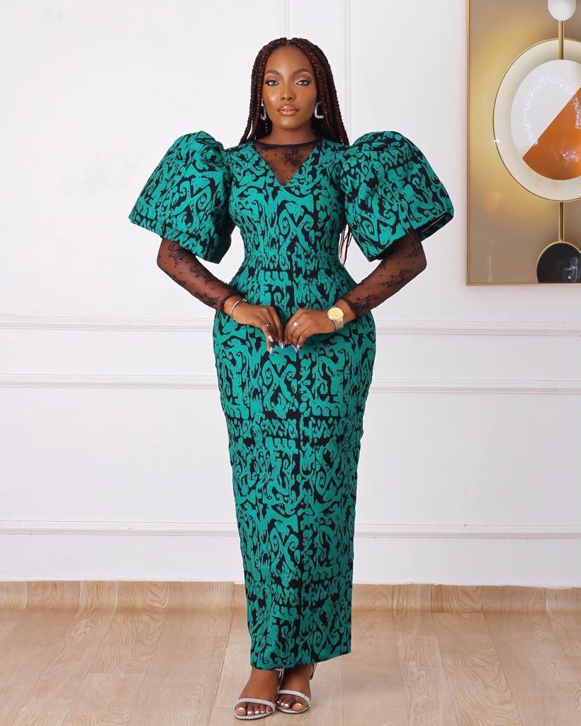 GREEN BLACK MULTI AFRICAN ANKARA PRINT PLUS SIZE PARTY CLOTHING LONG DRESS - Africanclothinghub UK, US, Canada