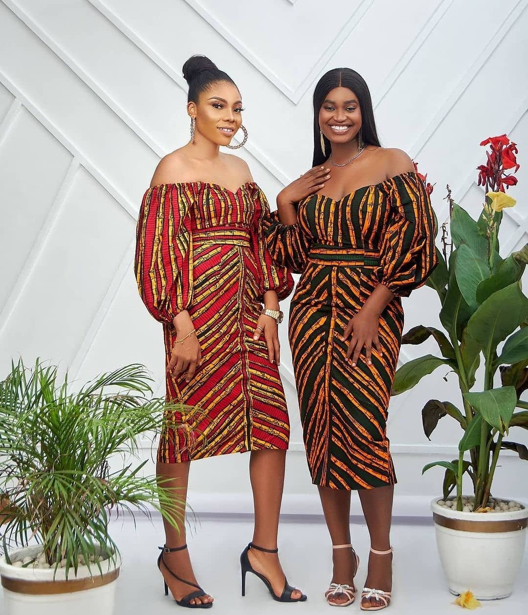 OFF SHOULDER FITTED AFRICAN ANKARA PRINT PLUS SIZE PARTY DRESS - Africanclothinghub