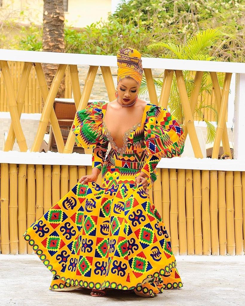 African Wear Maxi Dresses Rehema African Print Faux Wrap Maxi