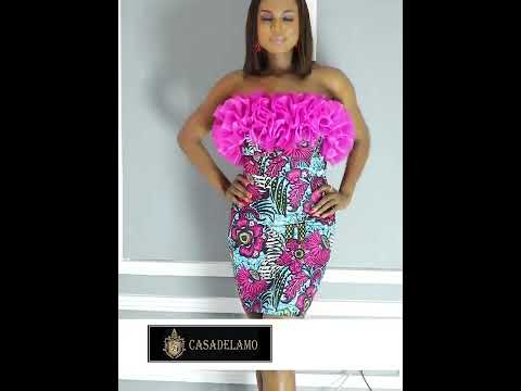 Pink Green African Ankara Print Short Boob Tube Dress Africanclothinghub Pink Green African Ankara Print Short Boob Tube Dress Africanclothinghub